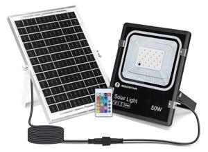 Aigostar - LED RGB Zatemnitveni solarni reflektor LED/50W/3,2V IP66 + Daljinski upravljalnik