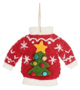 Tekstilni okrasek za jelko Christmas Jumper – Sass & Belle