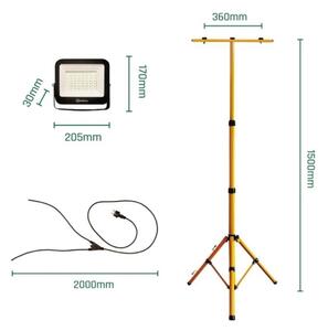 LED Reflektor s stojalom NOCTIS 2xLED/50W/230V 4000K IP65