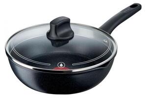 Tefal - Ponev s pokrovom BLACK STONE 26 cm