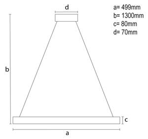 LED Zatemnitveni lestenec na vrvici LED/80W/230V 3000-6500K bela + Daljinski upravljalnik