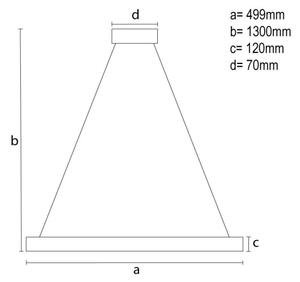 LED Zatemnitveni lestenec na vrvici LED/80W/230V 3000-6500K črna + Daljinski upravljalnik