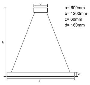 LED Zatemnitveni lestenec na vrvici LED/55W/230V 3000-6500K bela + Daljinski upravljalnik