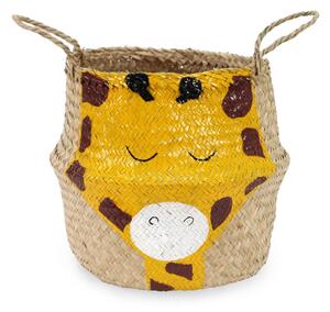 Rumena/naravna otroška škatla za shranjevanje iz morske trave ø 30x28 cm Giraffe – Compactor