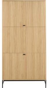 Garderobna omara v hrastovem dekorju v naravni barvi 99x200x60 cm Albany – Actona