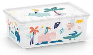 Bela plastična otroška škatla za shranjevanje 37x26x15 cm C Box Style – KIS