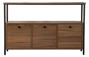 Stranska mizica v orehovem dekorju v temni naravni barvi 29,5x120 cm Solace – Kalune Design