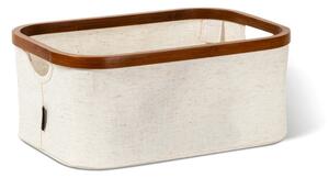 Kremno bela tekstilna škatla za shranjevanje 38x26x16 cm Bamboo/Linen – Bigso