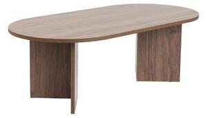 Temno rjava klubska mizica v orehovem dekorju 60x119 cm Sable – Kalune Design