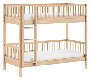Pograd za otroke iz masivne bukve v naravni barvi z letvenim dnom 90x200 cm Forrest – Vipack