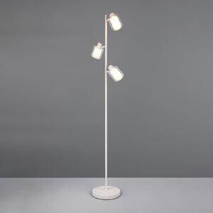 Reality Leuchten Stoječa svetilka Neralo, svetlo siva, kovina, višina 154,5 cm, E14, Siva, Dnevna soba / jedilnica, Kovina