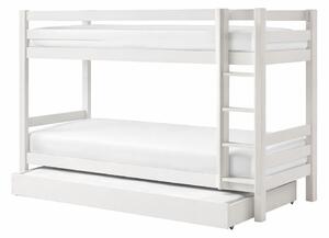 Bel pograd z dodatnim ležiščem iz masivnega bora s prostorom za shranjevanje 90x200 cm PINO – Vipack