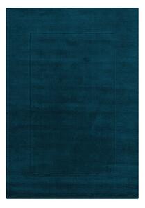 Temno modra ročno tkana volnena preproga 160x230 cm Textured Wool Border – Flair Rugs