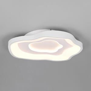 Reality Leuchten LED-stropna svetilka Nube, bela, kovinska, CCT, daljinski upravljalnik, zatemnjen, Bela, Dnevna soba / jedilnica, Kovina, Sodobni