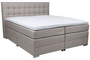 BOXSPRING POSTELJA 160 cm x 200 cm , tekstil siva