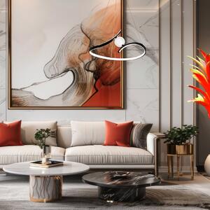 Milagro Lighting LED obesna svetilka Perla, kovina, akril, črna, 4.000 K, Črna, Dnevna soba / jedilnica, Kovina, Sodobni