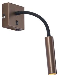 Moderna stenska svetilka bronasta z USB-C - Gosna