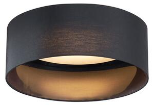 Moderna stropna svetilka črna prozorna 40 cm vklj. LED s 3-stopenjskim zatemnjevanjem - Sue