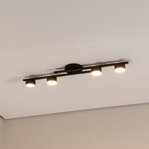 EMIBIG LIGHTING Stropna svetilka Fragment, črna barva, dolžina 86 cm, kovina, 4-svetlobna., zatemnjen, Črna, Dnevna soba / jedilnica, Kovina, Sodobni