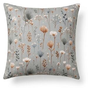 Prevleka za vzglavnik iz mikrovlaken BOTANIC FIELD 45x45 cm, siva