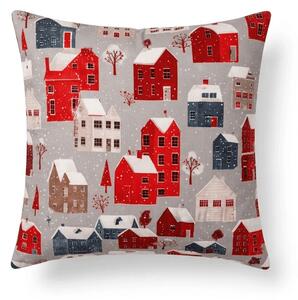 Prevleka za vzglavnik iz mikrovlaken WINTER COTTAGE 45x45 cm, siva