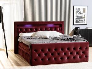 Boxspring postelja Seattle 135, 160x200, Blago, Posteljno dno, 181x209x122cm, Vzmetnica