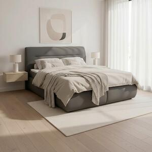 Bessagi Home Postelja Boxspring Bella, Siva, Z Nadvložkom, 180x200
