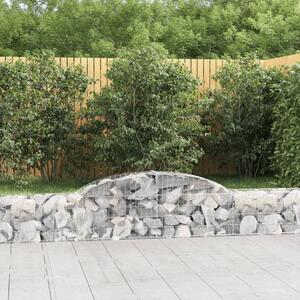 VidaXL Obokane gabion košare 2 kosa 300x30x40/60 cm pocinkano železo