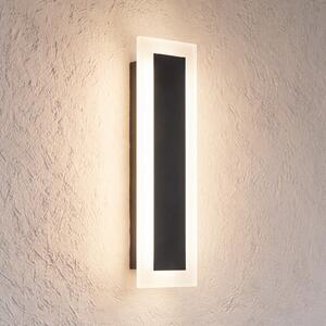 Milagro Lighting LED zunanja stenska svetilka Wow, črna/bela, kovina, IP54, CCT, Črna, Kovina, Sodobni