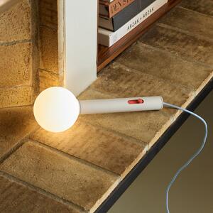 Hübsch LED-stenna svetilka Talk, svetlo siva/modra, dolžina 30 cm, železo/steklo, zatemnjen, Siva, Dnevna soba / jedilnica, Kovina, Sodobni