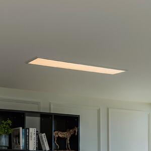 Lindby Kenma LED panel, CCT, 29,6 cm x 119,6 cm, zatemnjen, Bela, Dnevna soba / jedilnica, Plastika, Sodobni