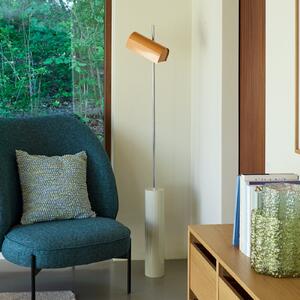 Hübsch LED-stoječa svetilka Reflector, oranžna, višina 160 cm, železo, zatemnjen, Oranžna, Dnevna soba / jedilnica, Kovina, Skandinavski