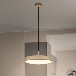 Briloner LED-visoka svetilka Nala, bež, kovina/plastika, Ø 35 cm, Bež, Dnevna soba / jedilnica, Plastika, Sodobni