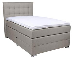 BOXSPRING POSTELJA 120 cm x 200 cm , tekstil siva