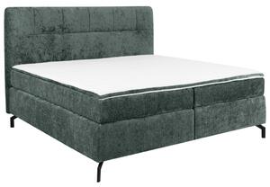 BOXSPRING POSTELJA 160 cm x 200 cm , tekstil temno siva