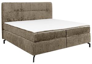 BOXSPRING POSTELJA 160 cm x 200 cm , tekstil umazano rjava