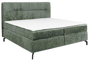 BOXSPRING POSTELJA 160 cm x 200 cm , tekstil metino zelena