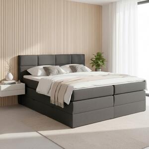 Bessagi Home Postelja Boxspring Greta, Temno Siva, 180x200