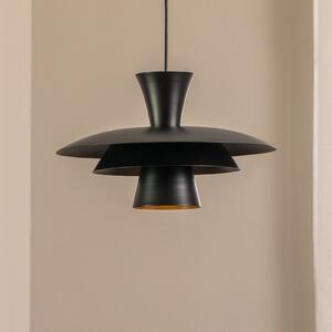 Luminex Visoka svetilka Plato, črna, kovina, Ø 38 cm, E27, zatemnjen, Črna, Dnevna soba / jedilnica, Kovina, Sodobni