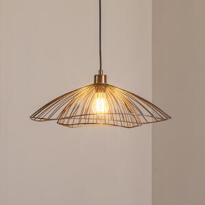 Opviq Visoka svetilka Tel, staro medenina, Ø 50 cm, 1-svetlobna, kovina, zatemnjen, Bronasta / starinska medenina, Dnevna soba / jedilnica, Kovina