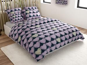Posteljnina iz mikrovlaken VIOLET HEARTS svetlo vijolična Dimenzije posteljnine: 2 kom 70 x 80 cm | 160 x 200 cm