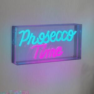 LED stenska svetilka Prosecco Time prozorna 30x15 cm plastika USB RGB