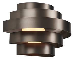Moderna stenska svetilka gunmetal vklj. LED s 3-stopenjskim zatemnjevanjem - Lines
