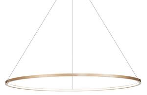 Milagro Lighting LED obesna svetilka Saturno, Ø 100 cm, zlata, 1-žarnica, 4.000 K, Zlata / medeninasta, Dnevna soba / jedilnica, Aluminij, Sodobni