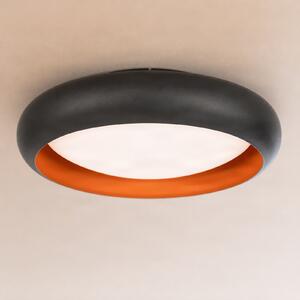 Lindby LED stropna svetilka Serava, črna, Ø 60 cm, z možnostjo regulacije, zatemnjen, Črna, Dnevna soba / jedilnica, Plastika, Sodobni