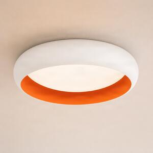 Lindby LED stropna svetilka Serava, bela, Ø 60 cm, z možnostjo regulacije, zatemnjen, Bela, Dnevna soba / jedilnica, Plastika, Sodobni