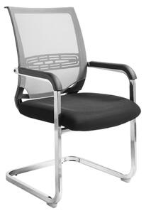 KONDELA Konferenčni stol, črna/siva, FAJE