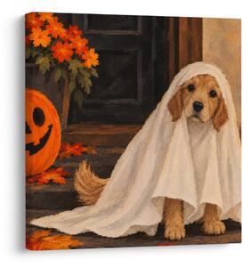 Slika halloweenski kuža pod rjuho