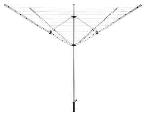 KONDELA Vrtni sušilnik za perilo, srebrn/črna, 50 m, ROTARY NEW TYP 1