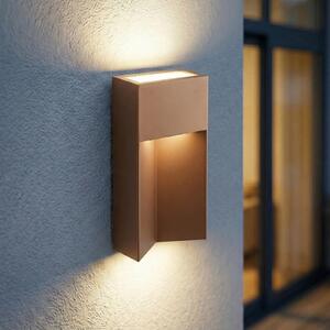 Lucande LED-stenna svetilka za zunanjo uporabo Kaholo, rjava, CCT, IP44, Rjava / rjasta, Aluminij, Sodobni